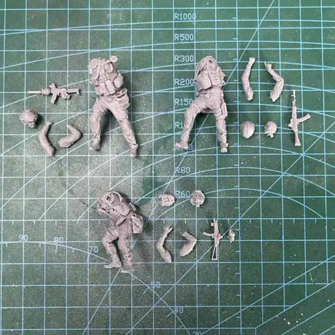 1:35 स्केल रेज़िन फ़िगर मॉडल किट आधुनिक सैन्य सैनिक लघु 3-व्यक्ति डायोरमा फ़िगरिन अनअसेम्बल अनपेंट मुफ़्त शिपिंग 10 best sales राल बस्ट मॉडल - №8