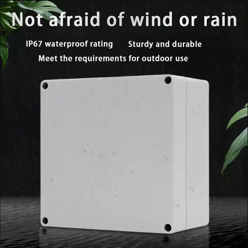 Scatola di giunzione in plastica ABS di tipo F, scatola di giunzione impermeabile per fissaggio cavi su misura, alloggiamento della scatola di giunzione elettrica esterna IP67