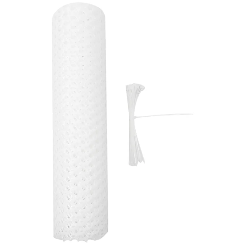 Imagen 6: ¡Promoción! Valla de alambre de plástico reutilizable para pollo, malla Hexagonal duradera y ligera, proyecto DIY para el patio del jardín del hogar