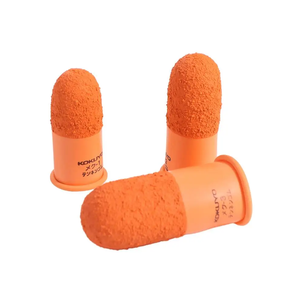 Multi-purpose Non-slip Finger Cover Counting Natural Rubber Fingertips Protector Gloves Reusable Anti-static Orange Finger Cots