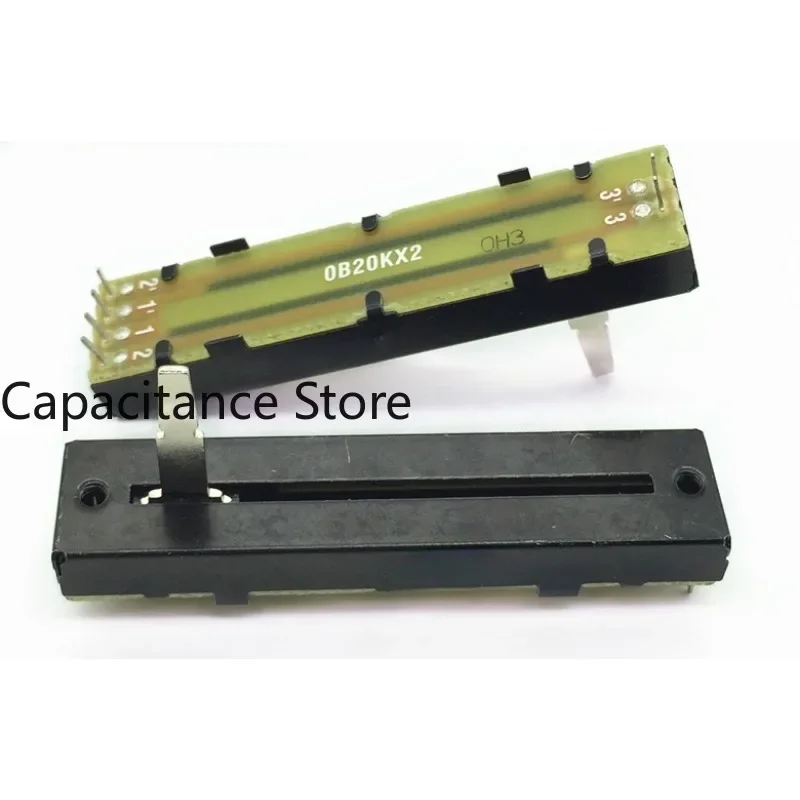 

5PCS Track type sliding potentiometer B20K * 2 75mm RA45D2F-211 direct pusher