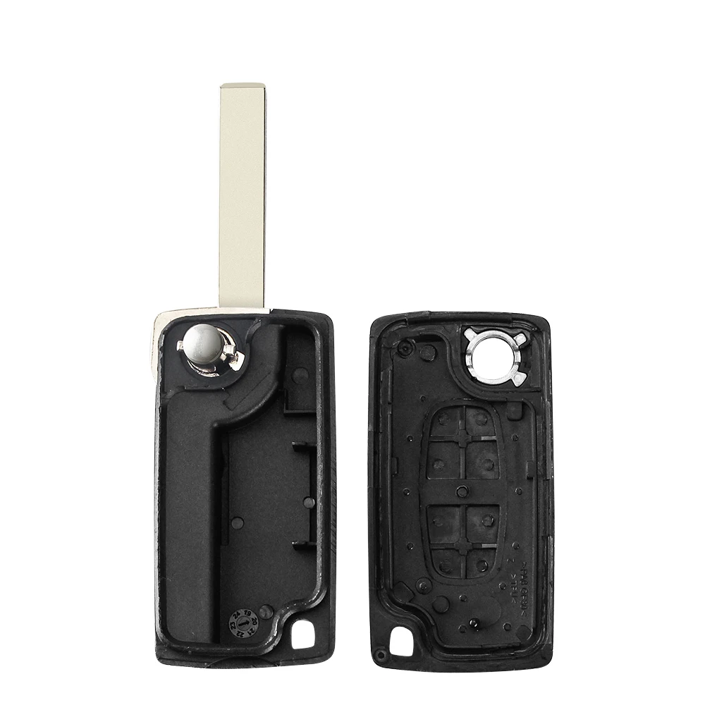 KEYYOU 2 Buttons Flip Folding Key Case Blank Shell For Peugeot 107 207 307 307S 308 407 607 VA2/HU83 Blade