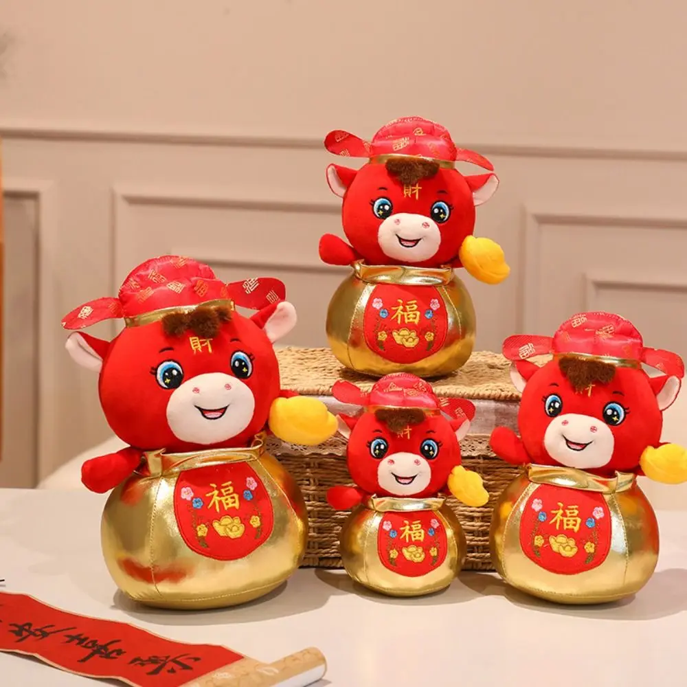 Ricchezza Pony Animale Del Fumetto Cavallo Farcito 18/25/30 cm Carino Zodiaco Cinese Cavallo Rosso Fortunato Capodanno Mascotte Complementi Arredo Casa