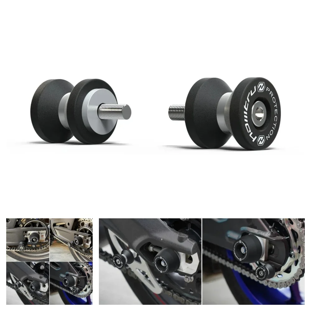 For Kawasaki ZX-10R ZX-10RR ZX10R 2011-2024 / Z H2 2020-2024 Paddock Stand Bobbins Swingarm Spools Slider M8 Rear Stand Screw