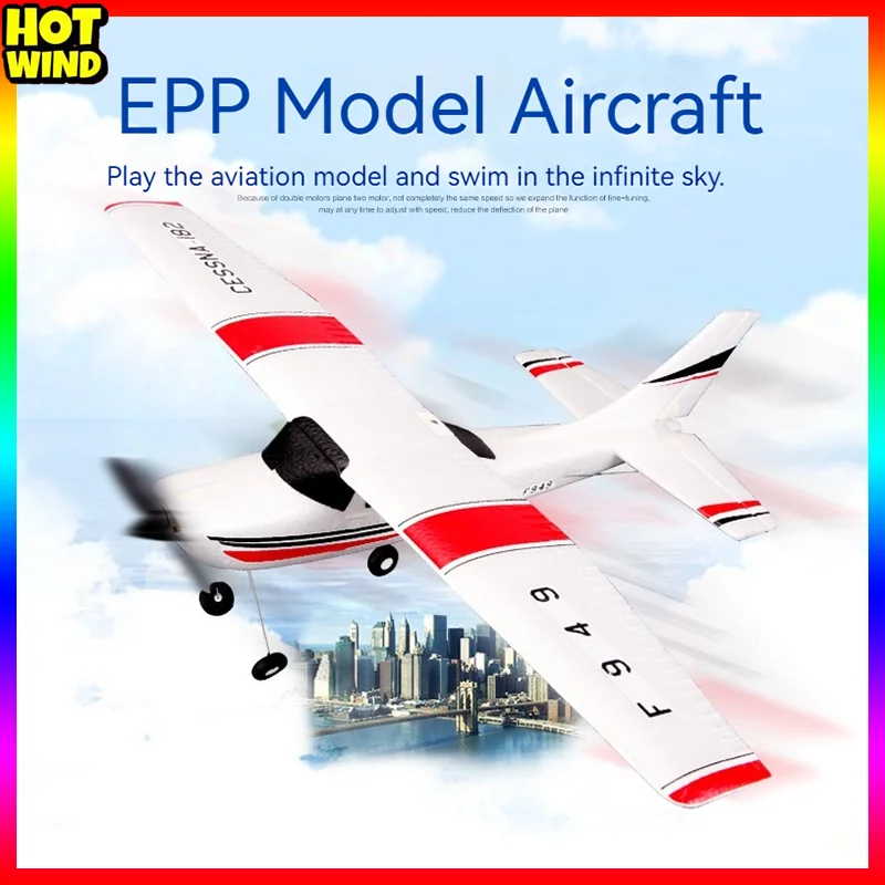 Wltoys 2.4g F949 Lcd Version Rc Airplane Cessna 182 3d6g 3ch Fixed Wing Plane Outdoor Drone Rtf With Gyroscope Gift outdoors