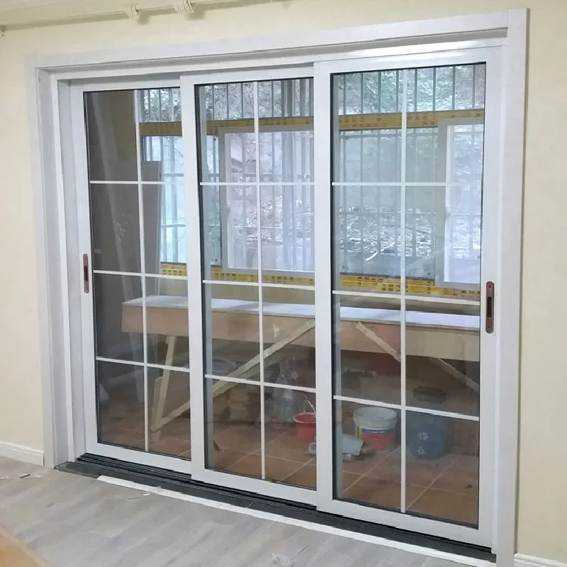 

Custom-made living room sliding door balcony double bathroom glass partition titanium magnesium alloy door