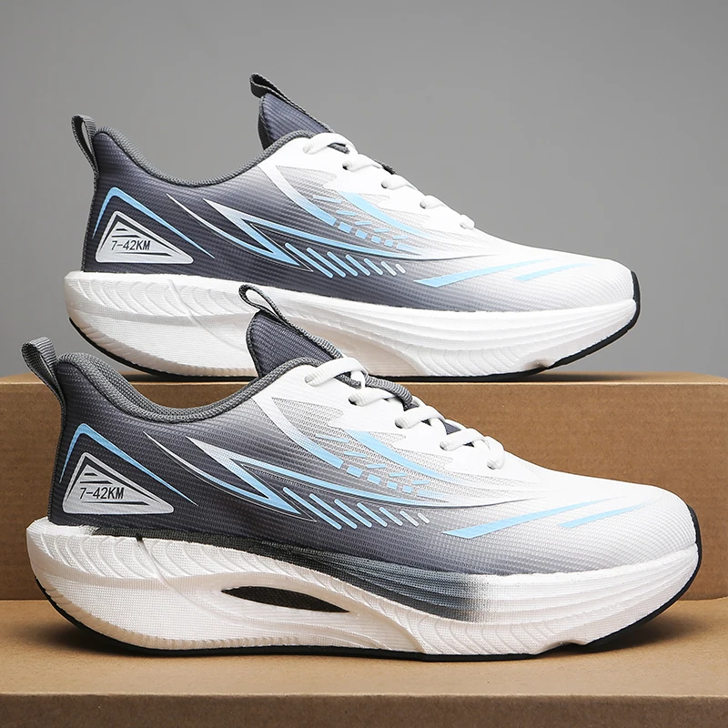 Men's Casual Sports Shoes, Trendy Outdoor Fashion Sneakers for Couples, Stylish Design, Low-Top Lace-Up, Suitable for Outdoor Activities, Jogging, Marathon Running, Park Workouts, Daily Commuting, Casual Wear, All-Season Use