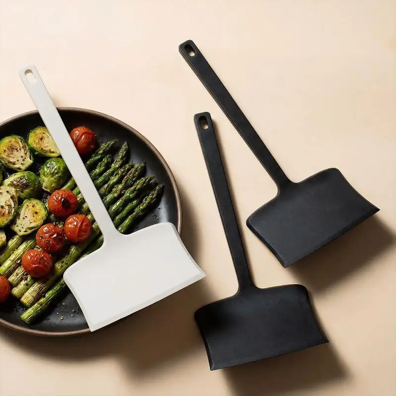 Silicone Cooking Spatula Set Heat Resistant Non Scratch Surface Perfect For Home Kitchen Baking Grilling Frying Daily Tasks