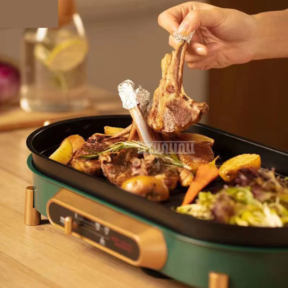 هوت بوت كهربائي متعدد الوظائف ، آلة شواء طعام بدون دخان ، محمولة ، داخلية ، منزلية