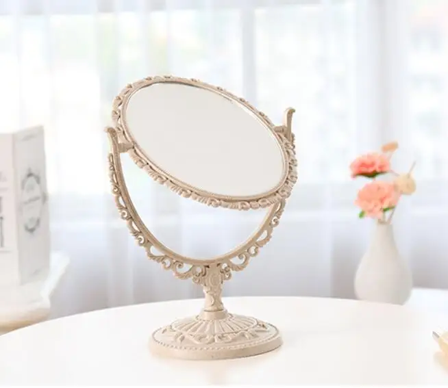 Gorąca sprzedaż przenośnego, biurkowego, wysokiej rozdzielczości lusterka kosmetycznego do akademika, powiększającego makijażu, podwójnego, księżniczki, do makijażu.