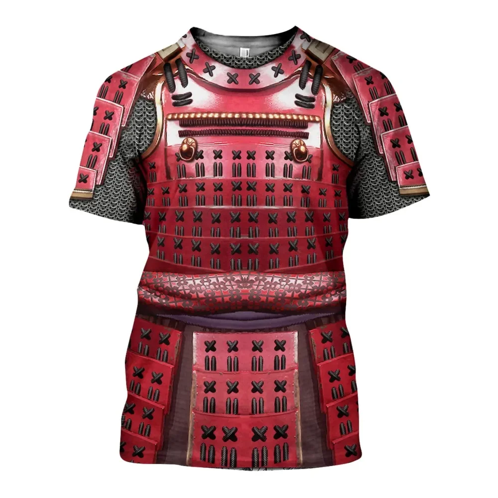 New Summer Street Casual Unisex T-shirt For Men Cos T Shirts 3D Printed Samurai Armor Men Harajuku Fashion Short Sleeve Top