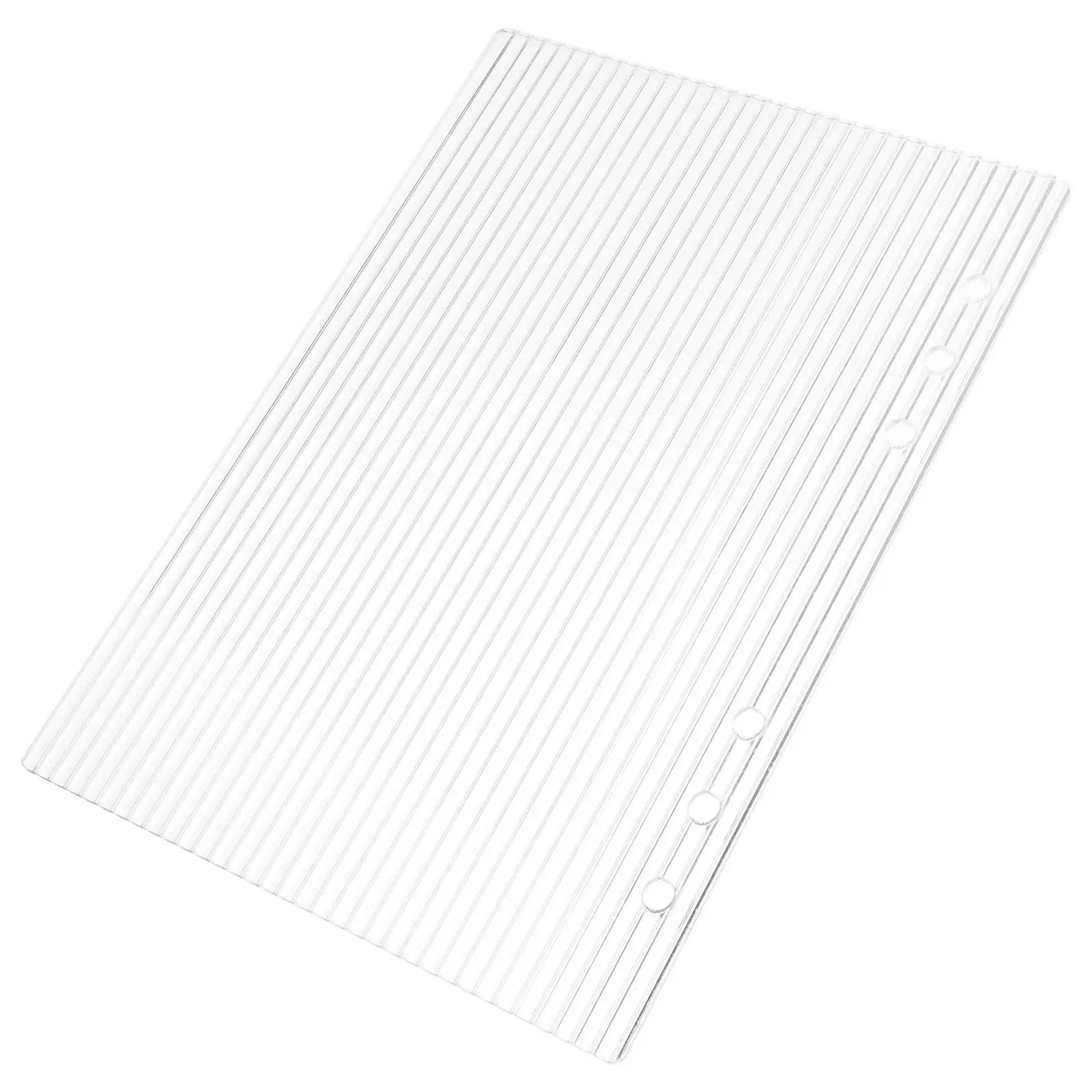 

A5 Clear Stripe Acrylic Planner Binder Notebook Cover Binder Notebook Shell 6 Ring Binder Cover for Home Office Supplies