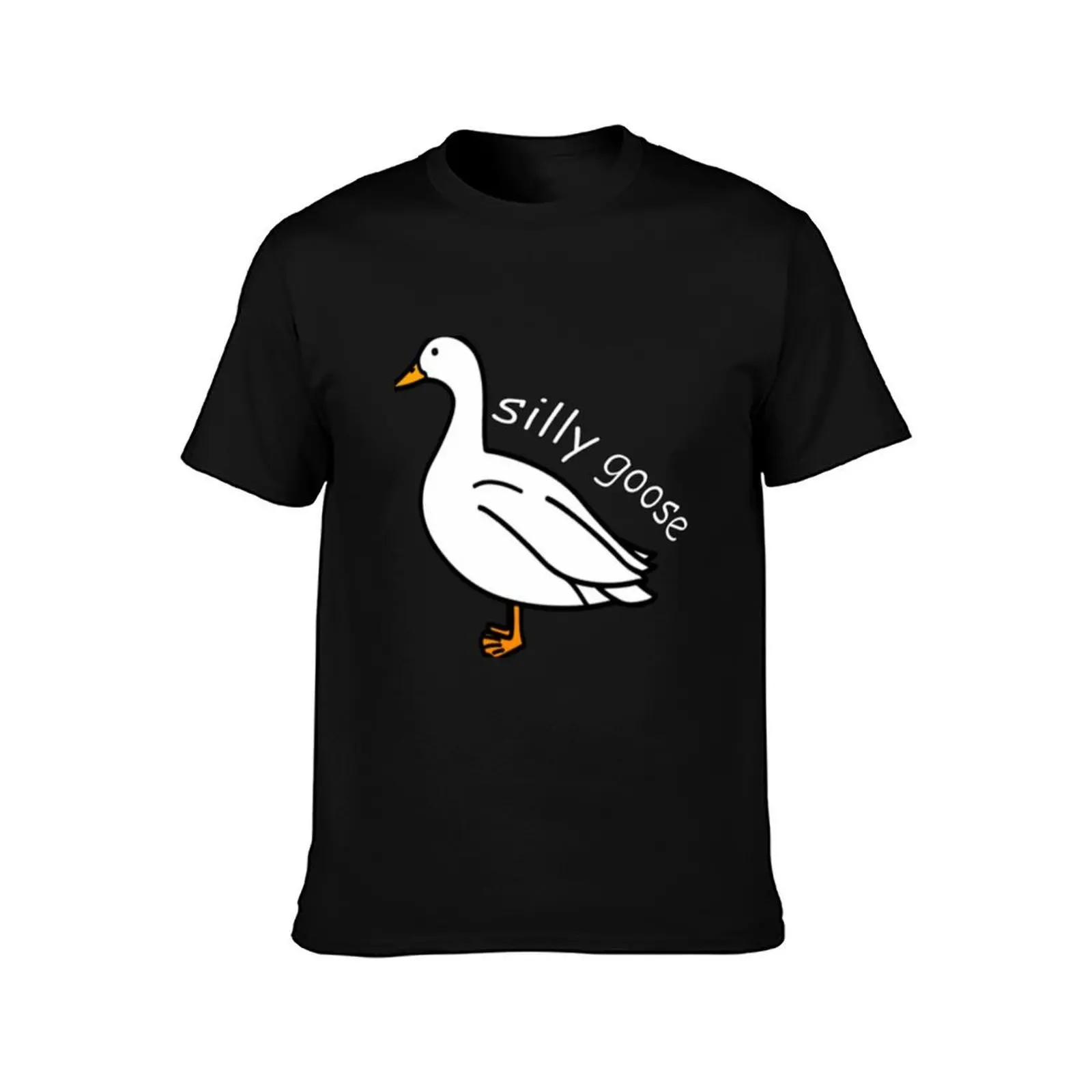 Embroidered Silly Goose Sweatshirt T-Shirt, Summer Casual Cotton Tee, Oversized Streetwear Tops, Vintage Graphic Print