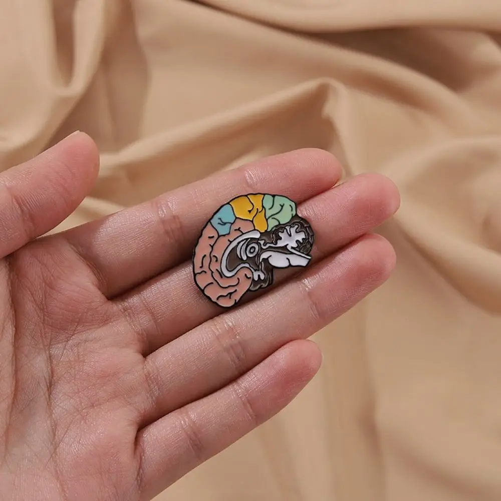 Anatomy Medicine Brain Brooch Delicate Colorful Enamel Lapel Badge Pins Medicine Jewelry for Doctors Nurses