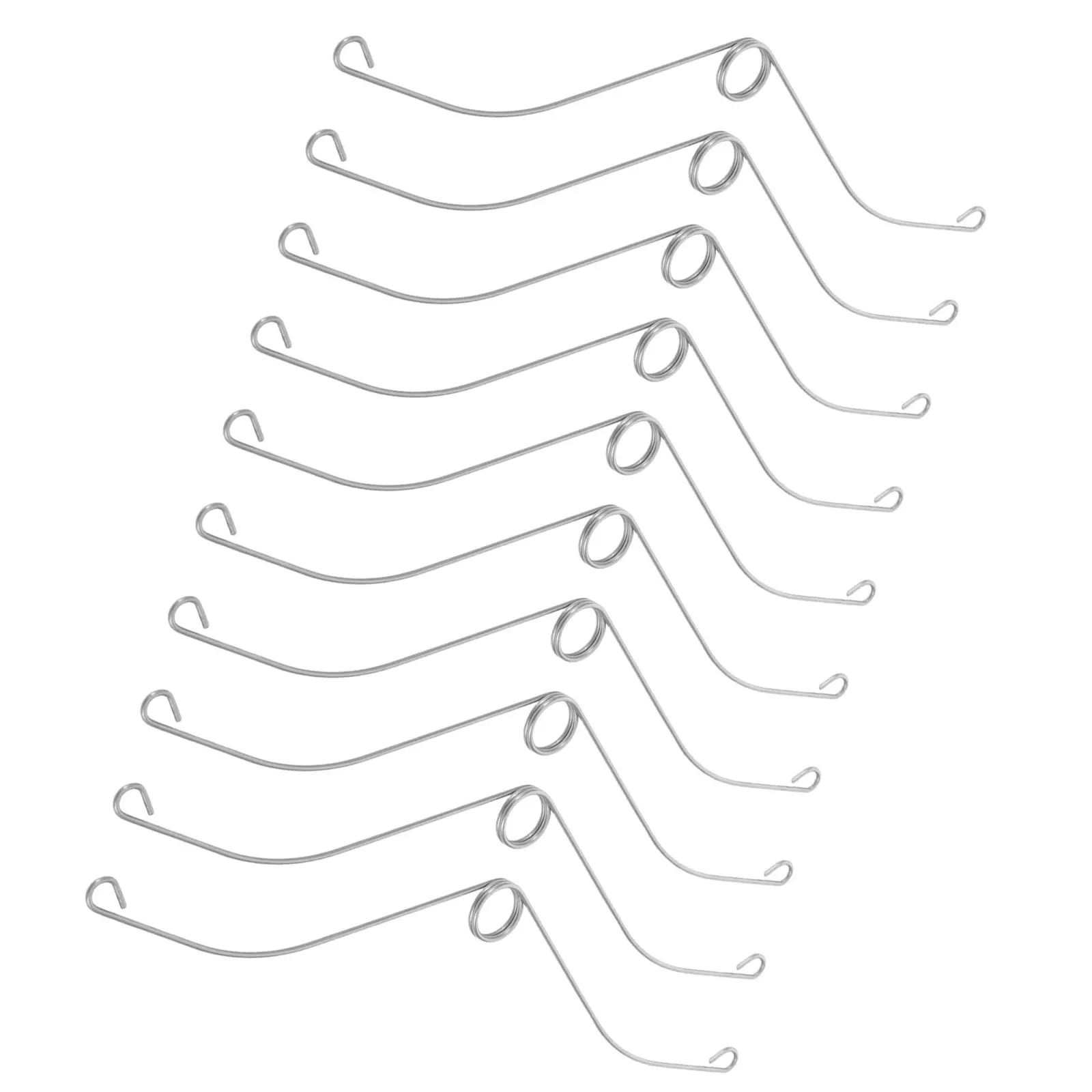 10Pcs Bathroom Vent Fan Spring Clips Metal Grille Springs Replacement Parts for Exhaust Fan Cover Ventilation Exhaust Spring Set