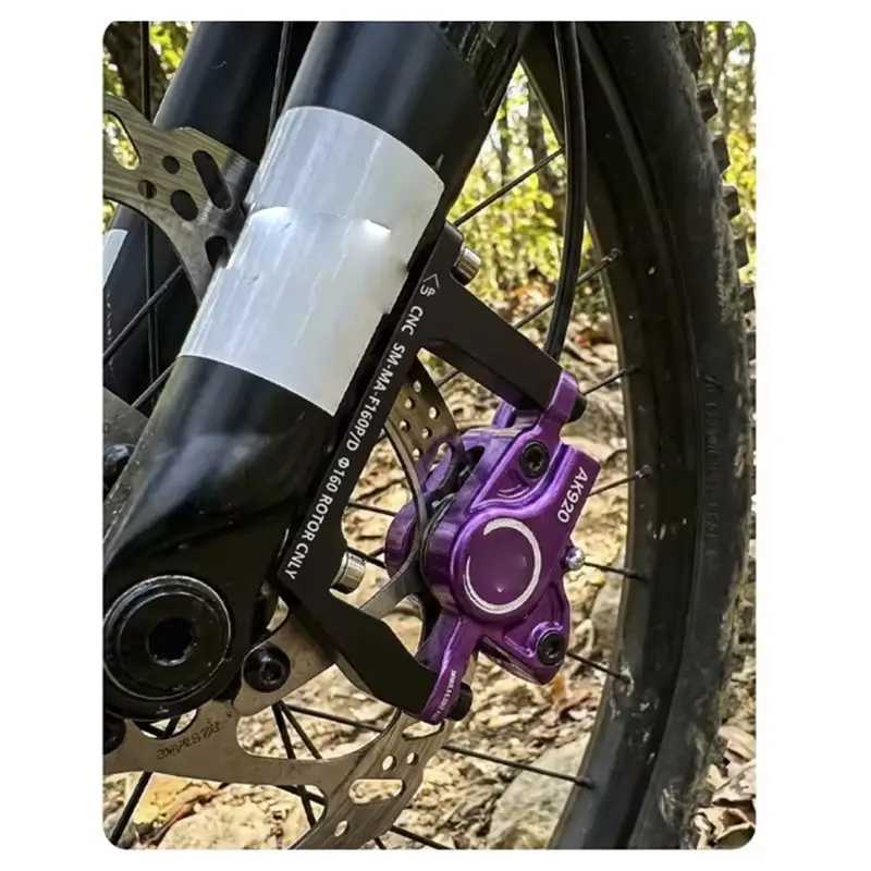 ABLB-Road Bicycle Flat Disc Brake Clamp Transfer Seat CNC Process Straight Oil Brake Brake 160Mm(Front Brake + Rear Brake)