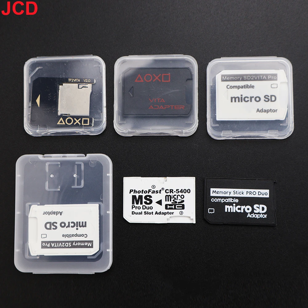 Memory Stick Pro Duo Card Reader Mini MicroSD TF To MS Adapter SD SDHC Memory Card Reader For PSV V2.0 3.0 5.0 6.0 PSP Series