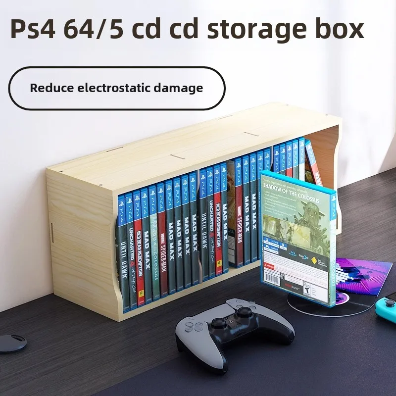 Album Display Stand Tape Disc Storage Box PS Game  Organizer Shelf Honey Can Do Brand