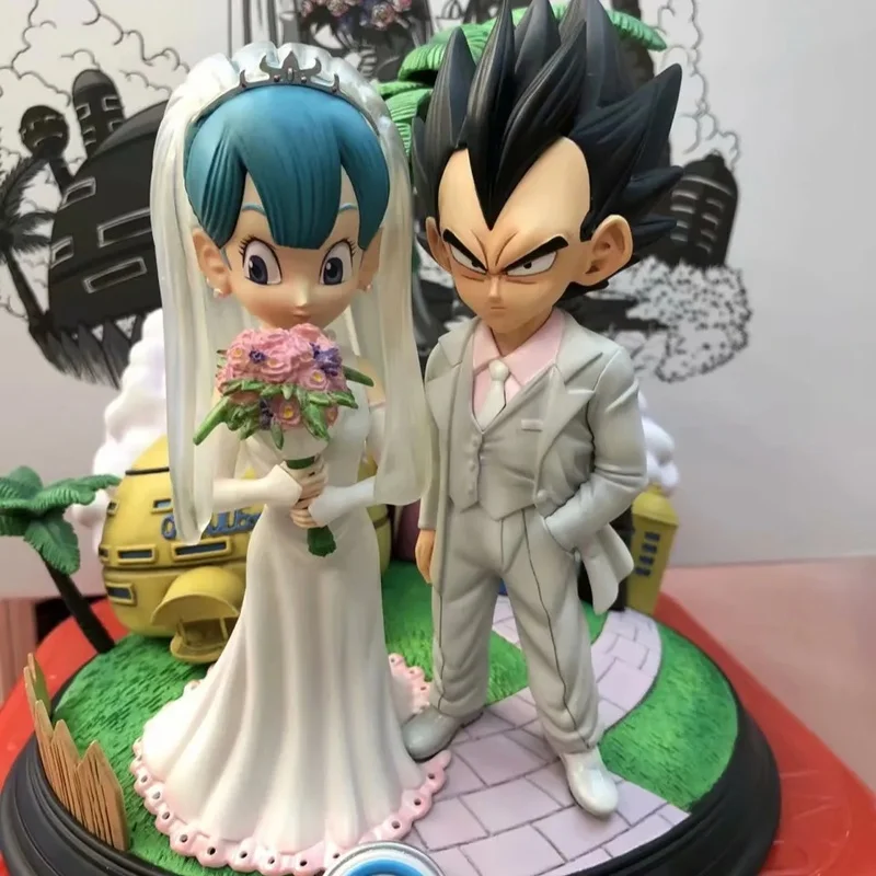 

Дракон BZ Vegeta и Bulma 22 см фигурка из ПВХ- романтическая сцена на день свадьбы аниме Коллекционная модель игрушечное украшение на Рождество