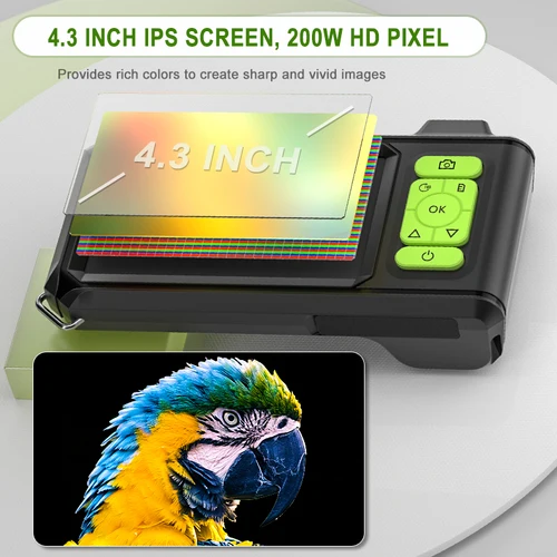 Imagen 2 del producto Endoscopio Industrial, pantalla IPS de 4,3 pulgadas, cámara de enfoque automático HD1080P, lente Triple doble individual, sonda USB, boroscopio de inspección de coche, LED