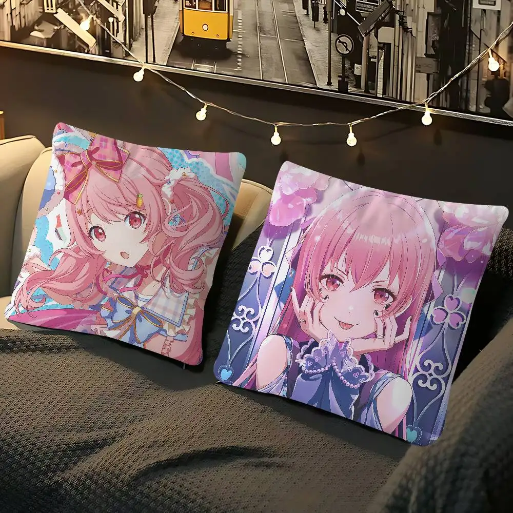 

A-Airi Momoi Cartoon Cushion Cover Car Throw Pillow Case For Sofa Car Christmas Gift 40x40cm 45x45cm