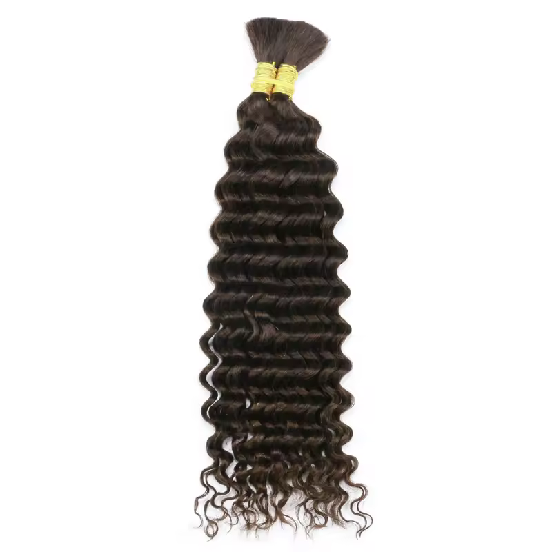 Human Braiding Hair Deep Wave Bulk for Braiding No Weft Deep Curly Braiding Hair for Boho Braids Brazilian Virgin Human Hair - Image 14