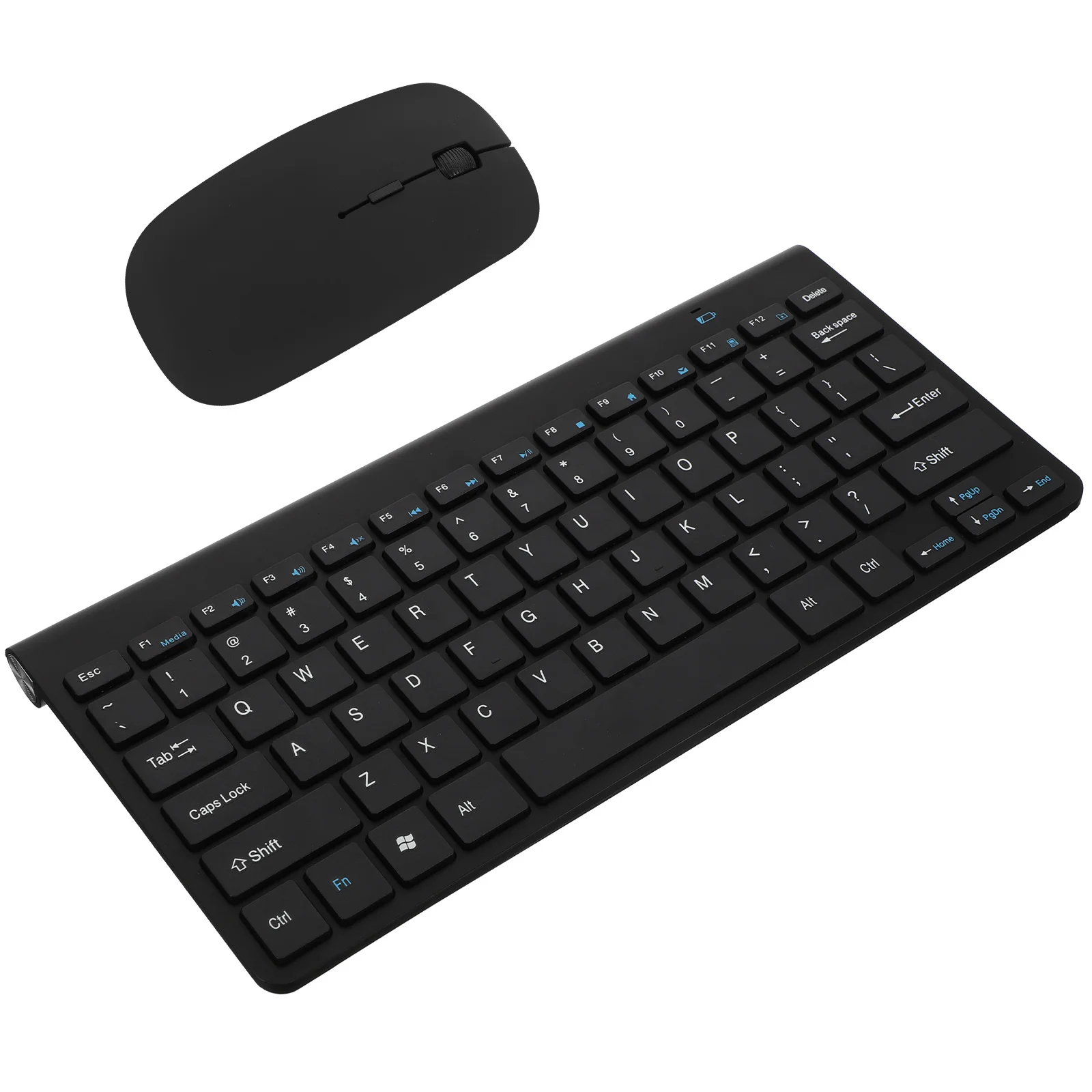 

Wireless Keyboard Mouse Compact Space-Saving Sturdy ABS Plug Play Silent Comfortable Fast Response Business Travel