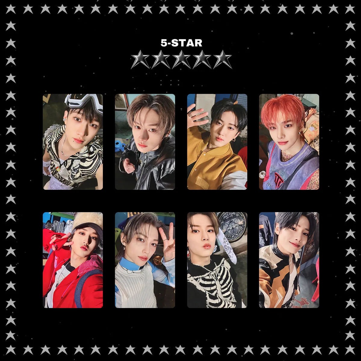 

Коллекционные фотокарточки Stray Kids SKZ 5-Star OT8: K-pop Ломо-карточки для фанатов, для коллекции и декора рабочего стола