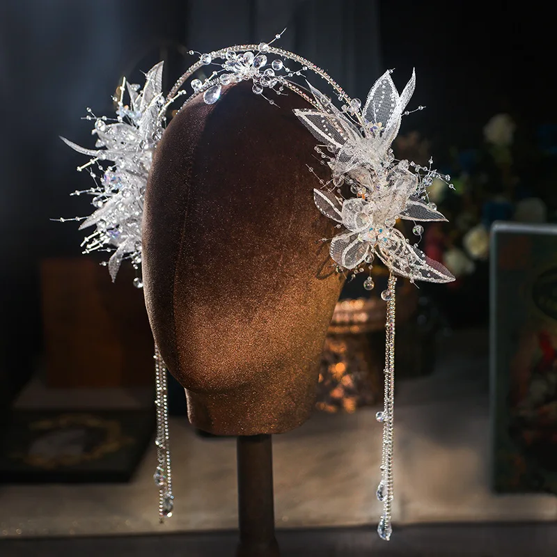 جديد غطاء الرأس الزفاف سانت كراون الصقيل شرابة عقال ضوء فاخر أنيق جميل فستان الزفاف فستان رسمي الملحقات