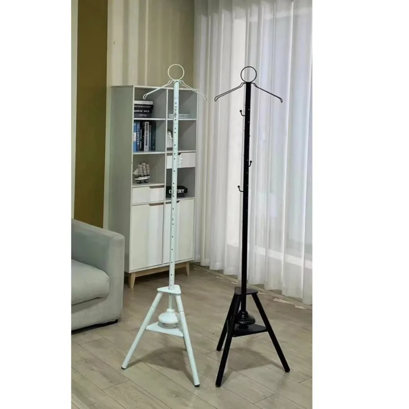 Double Metal Garment Storage Smoked Iron Art Rack
