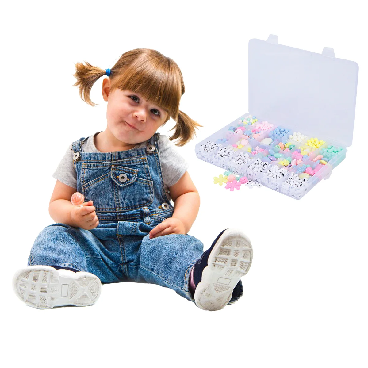 مجموعة خرز بأحرف الحلوى الملونة بألوان ربيعية زاهية متينة من البلاستيك بفتحة كبيرة يمكنك صنعها بنفسك زخرفة يدوية للأطفال
