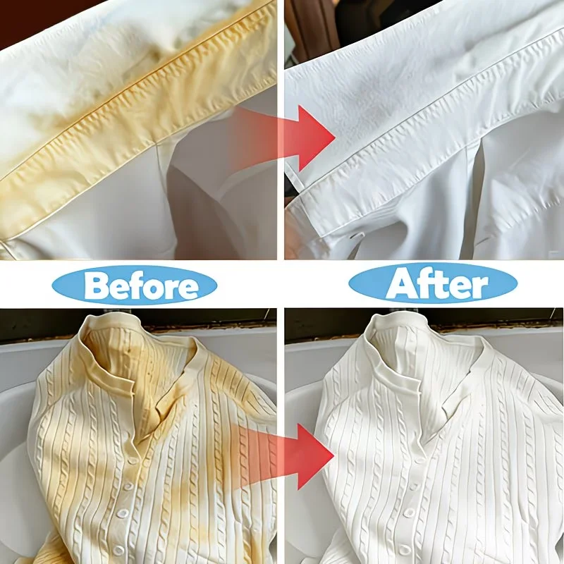 KJM Pillow Whitening Spray 30ML No-Rinse Fabric Brightener Stain Remover for Pillows Mattresses Sofas White Clothes