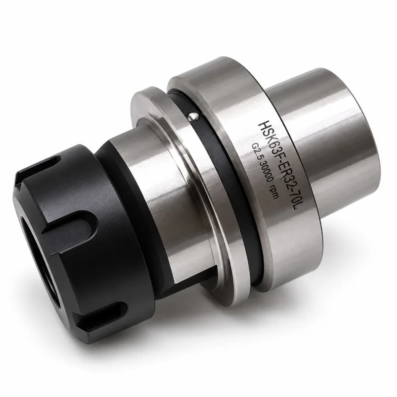 HSK63F ER16 ER25 ER32 ER40 CNC Tool Holder 70L G2.5 30000RPM High Precision 0.001-0.002mm for Woodworking Milling Machine
