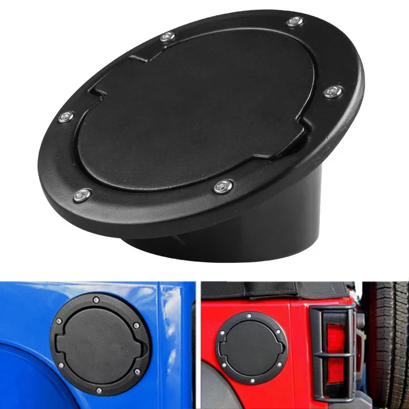 

Car Fuel Filler Door Cover Gas Tank Cap For Jeep Wrangler JK Unlimited Sedan Coupe 2 4 Door 2007-2018 Chrome Black