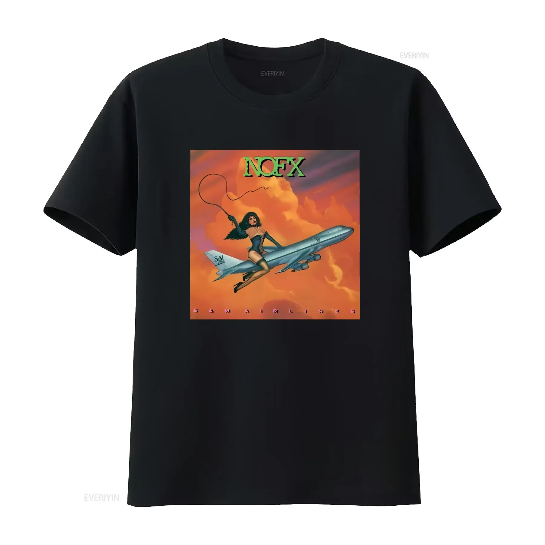1989 Vintage NOFX Epitaph S M Airlines Pop Punk T Shirt Mens XL Brown vintage Washed designer clothes Versatile