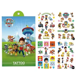 Pegatinas de tatuaje de arte corporal temporal para niños, pegatinas de impresión de transferencia a prueba de agua, caja de regalo, Anime paw patrol, robo-dog