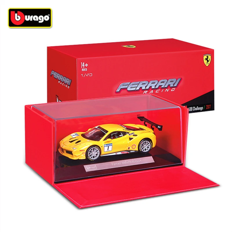 Bburago 1:43 Ferrari 458 488 GTE GT3 312 P F430 GTC 512 lega modello di auto da corsa simulazione metallo sport modello di auto collezione giocattoli