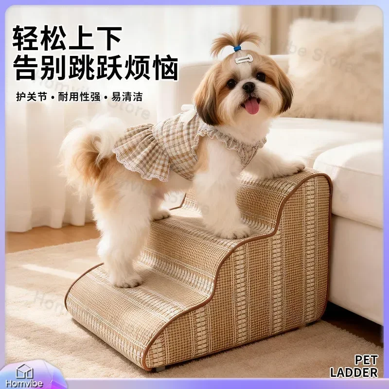 Pet Stairs for Dogs and Cats Removable Dog Bed Steps Puppy Ladder Slope for Senior Dog Bedside Sofa Furniture Accessory