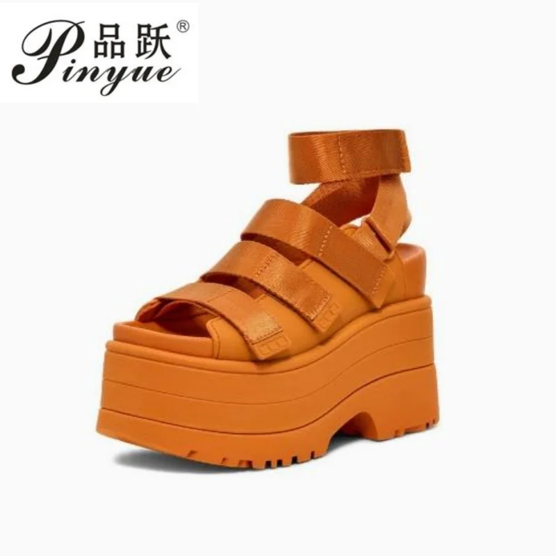 

10CM High Platform Sandals Women Summer Hidden Heel Casual Mules Shoes Female Outside Beach Slipper Breathable Chunky Sneakers