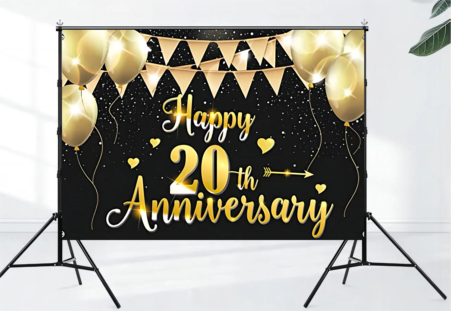 Happy Birthday Backdrop 20 Years Party Background Decor Live Music Dj Welcome Banner Night Bar Photography