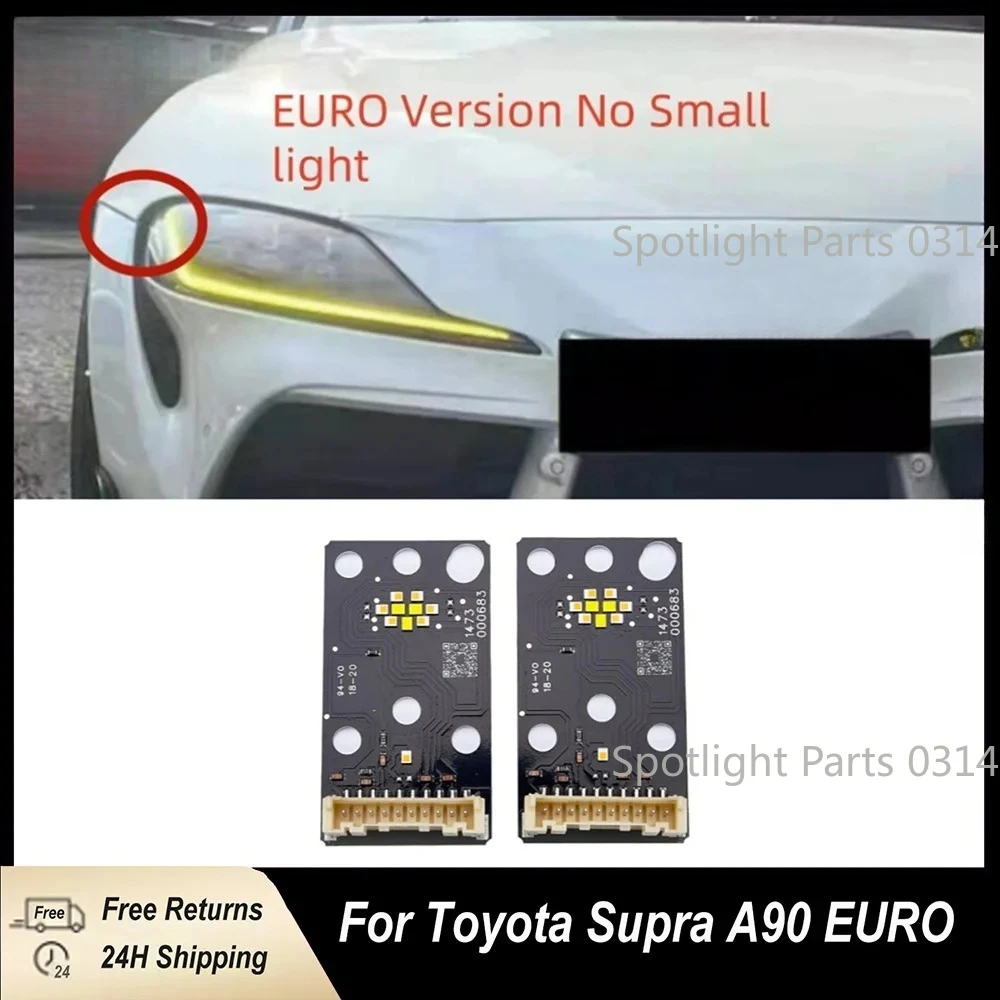 

Плата Angel Eye для Toyota Supra A90 A91 2019-2024, желтый светодиодный балласт DRL для фар, чип для дневных ходовых огней, автомобильные аксессуары