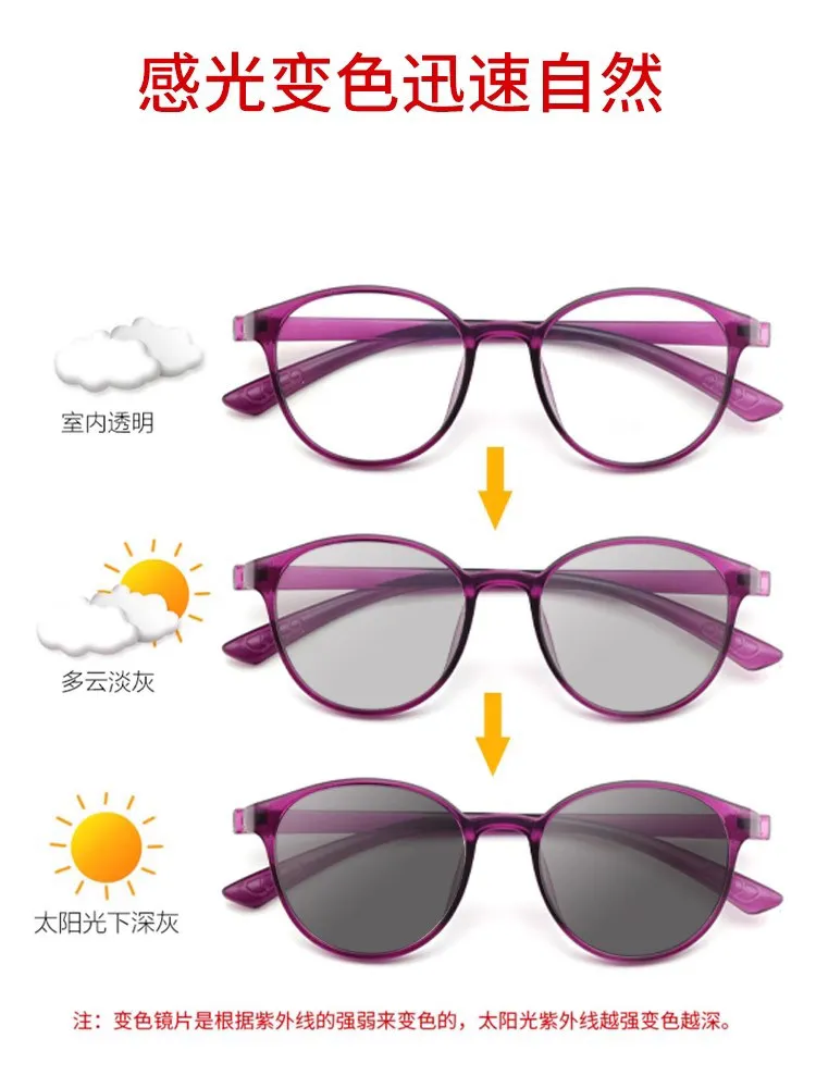 Color-changing anti-blue light reading glasses for women - screen protection & anti-radiation