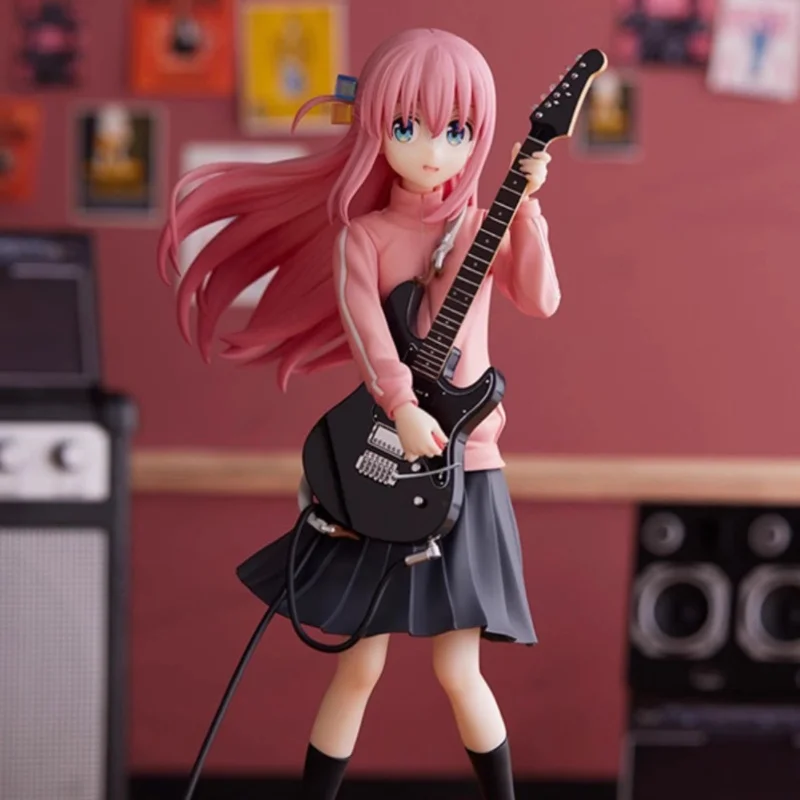 Bocchi The Rock Standing Posture Guitar Hero Model Handmade Anime Gk Music Guitar Girl Model Kolekcjonerska ozdoba na biurko Prezent