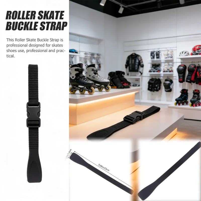 

Universal Skate Strap Replacement 230MM Durable Nylon with T-Bar Buckle Upgrades Your Inline or Ice Skate's Ankle Support System