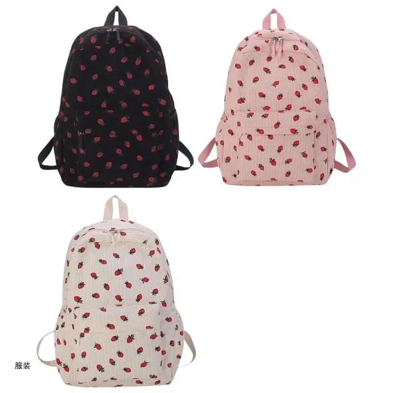 

D0UD All-matching Backpac Student School Backpack Laptop Backpack Lovely Strawberry Backpack Travel Daypack