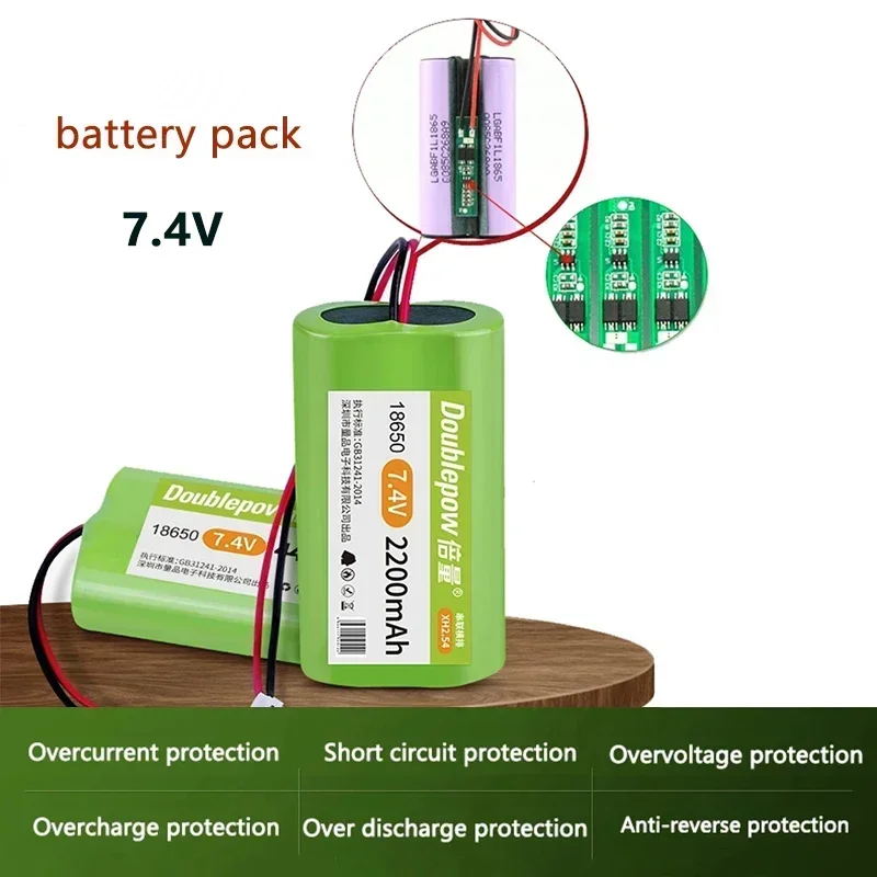 Lithium Battery 18650 7.4V 2200mAh 3000mAh 3500mAh Icr18650 Rechargeable Li-ion Battery Pack for Digital Camera Loudspeaker