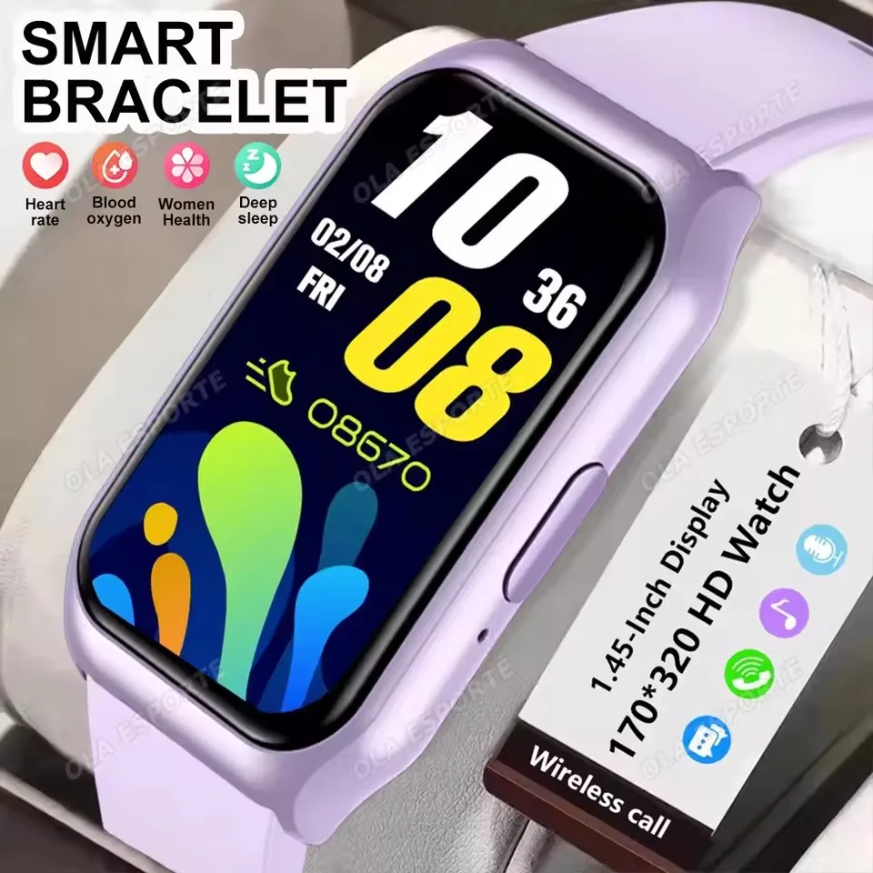 For Women Men Smart Watch AMOLED Screen Health Heart Rate Monitoring Bluetooth Call IP68 Waterproof Outdoor Sport Smart Bracelet