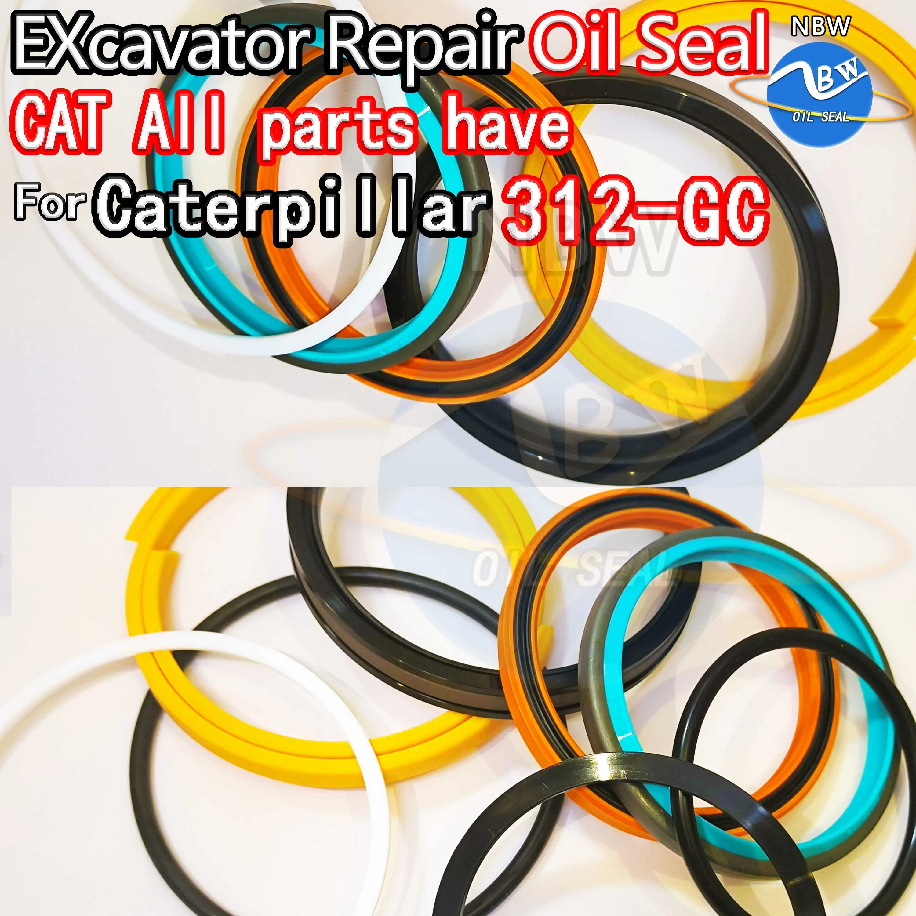 For Caterpillar 312-GC Repair Kit Excavator Oil Seal CAT 312 GC Hammer Construction Machinery Tool   Control Valve Pilot Valve