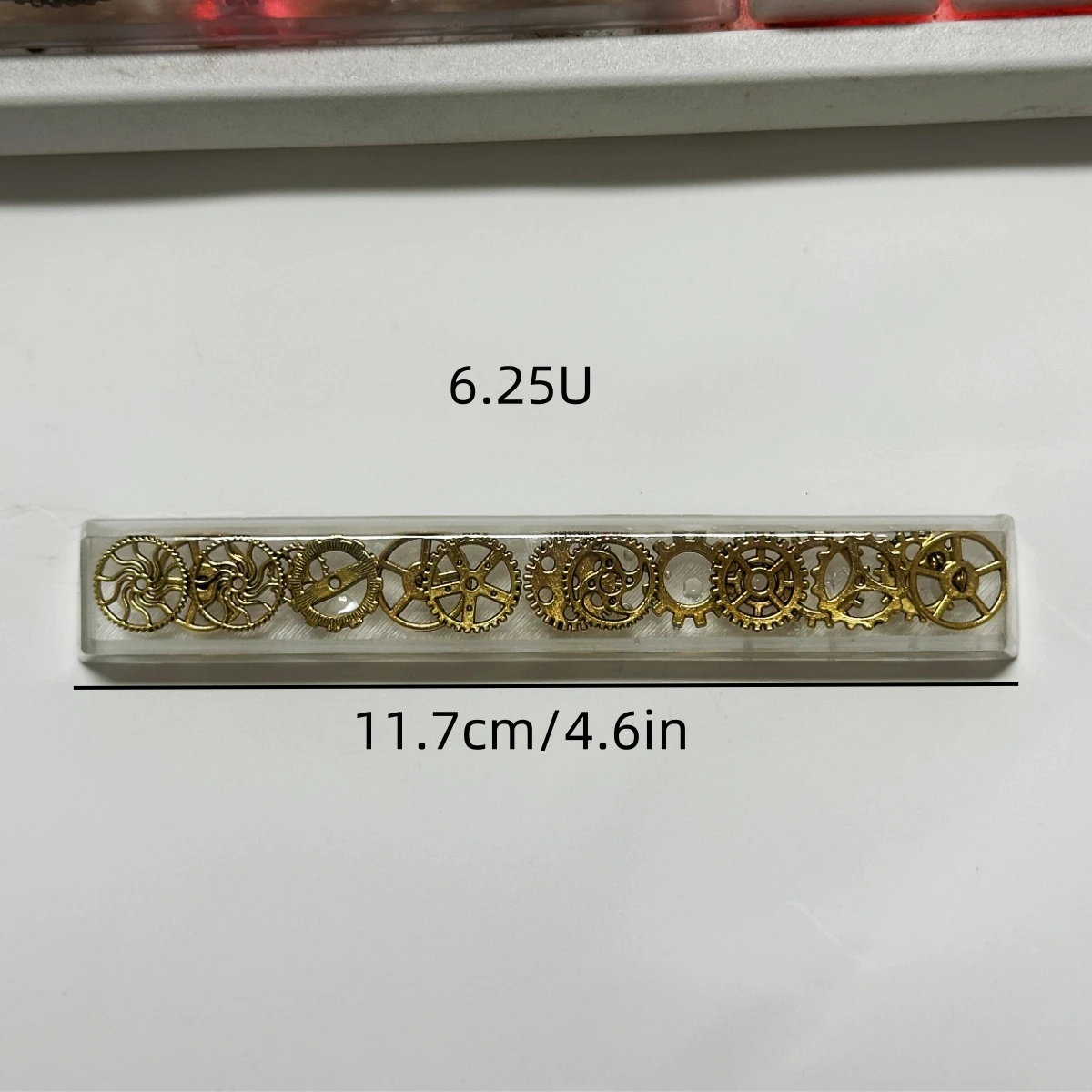 NEW Customized Personalized Keycap Translucent DIY Gear Punk Style 6.25u Space Key Caps for Game Mechanical Keyboard Accessories