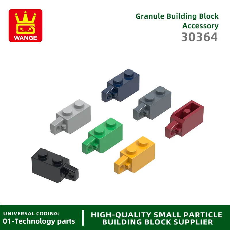 Wange 30364 100g/106Pcs 1x2 Single-Sided Longitudinal Hinge Block Moc  Accessories Compatible with Brick Children Toy Gift